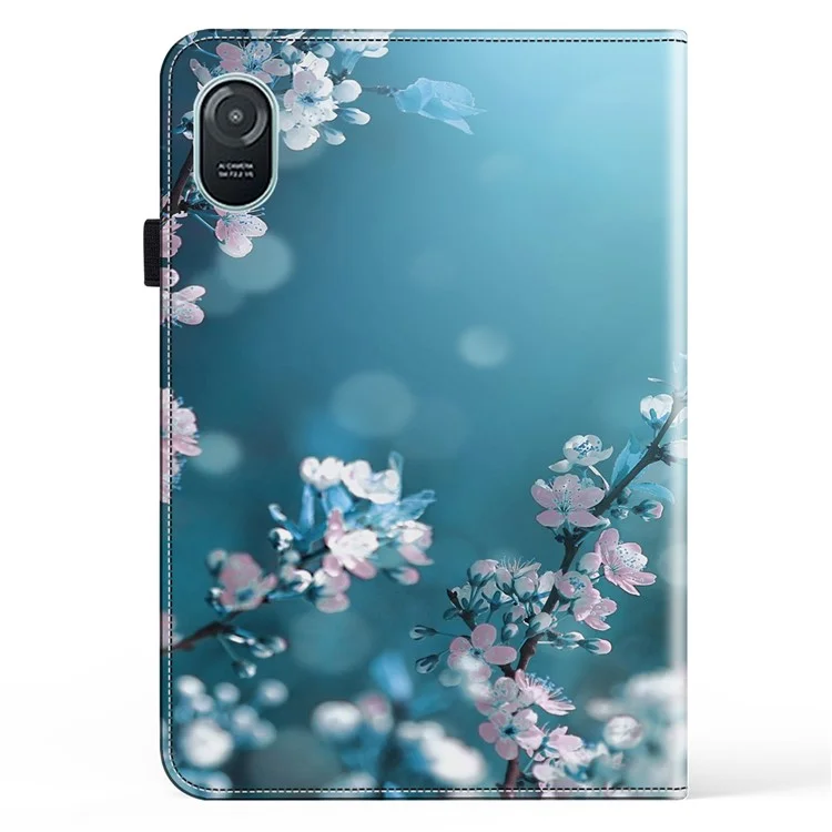Capa For Honor Pad 8 em Couro PU com Padrão de Visão, Slots para Cartões e Suporte para Tablet - Flor de Pêssego