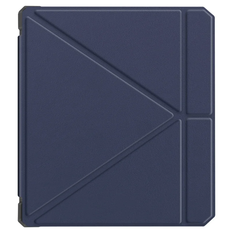 For Kobo Libra 2 N418 Case Soft TPU+PU Leather Tablet Cover with Origami Stand - Blue