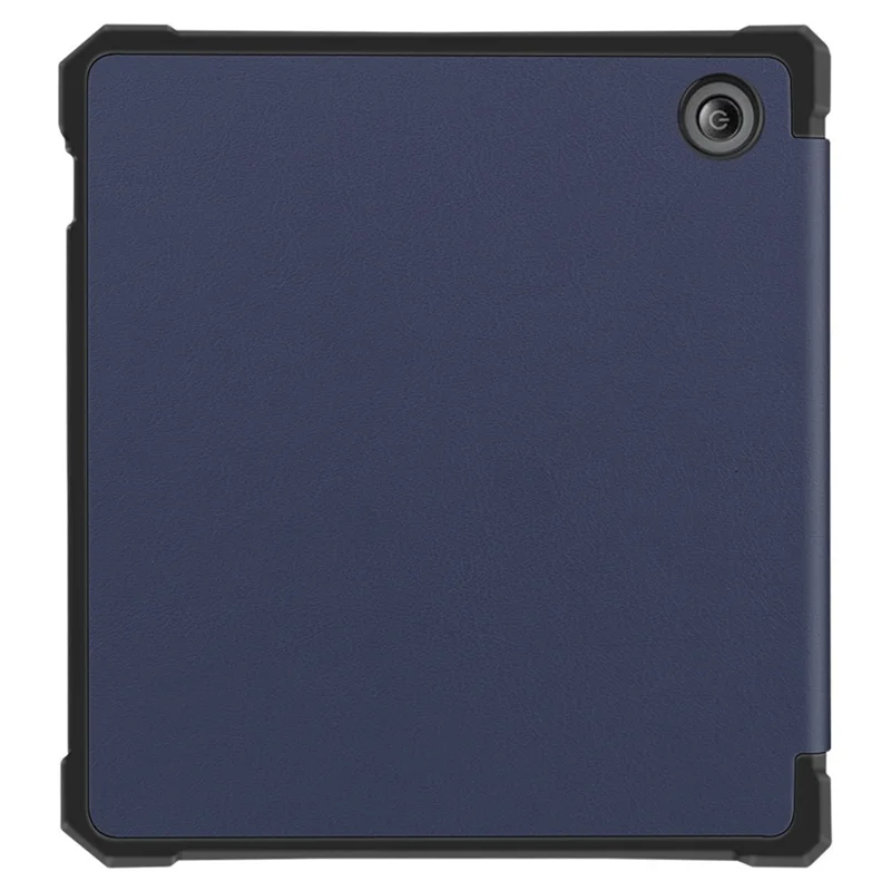 For Kobo Libra 2 N418 Case Soft TPU+PU Leather Tablet Cover with Origami Stand - Blue