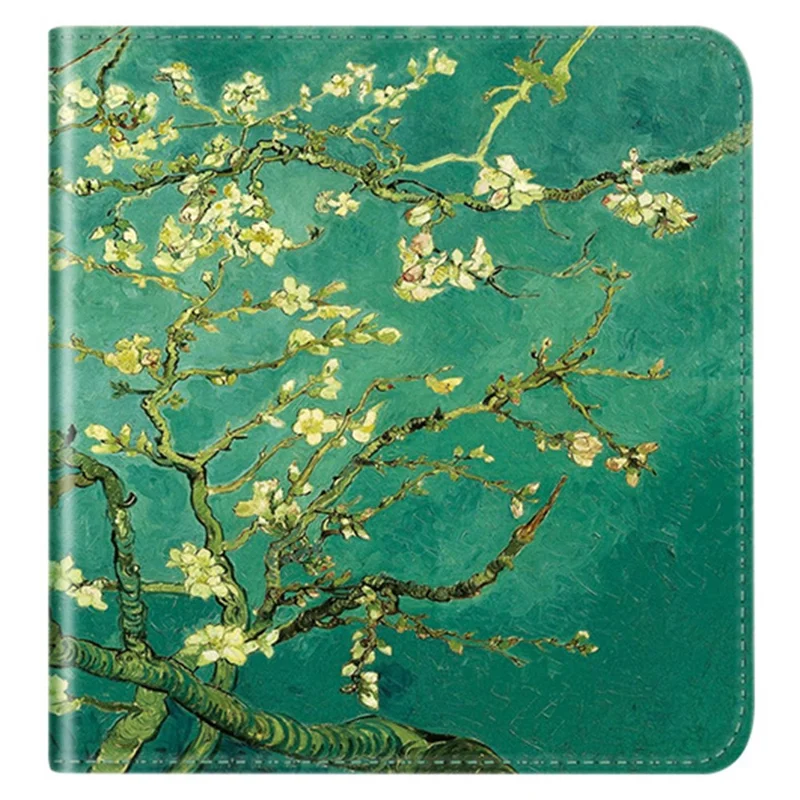 Para Kobo Libra 2 N418 Kickstand Case Pattern Printing PU Leather E-Reader Cover - Plum Blossom