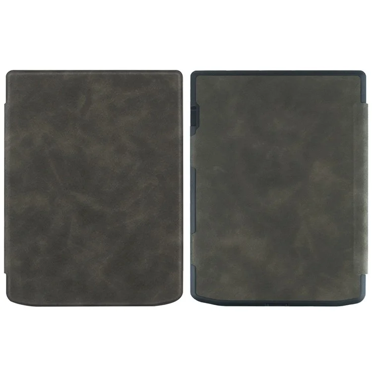 For PocketBook InkPad Color 2 / 3 PB743 Case Skin-Touch PU Leather E-Reader Cover with Auto Wake / Sleep - Black