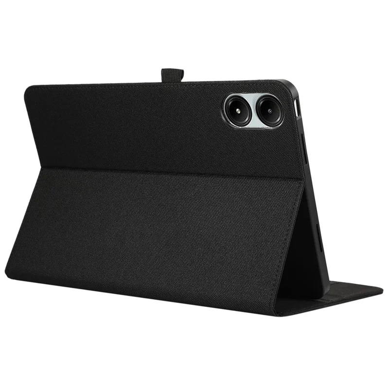 For Xiaomi Redmi Pad Pro / Redmi Pad Pro 5G / Poco Pad Card Holder Cloth Texture Leather Case Tablet Stand Cover - Black