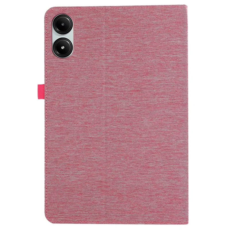 For Xiaomi Redmi Pad Pro / Redmi Pad Pro 5G / Poco Pad Card Holder Cloth Texture Leather Case Tablet Stand Cover - Pink