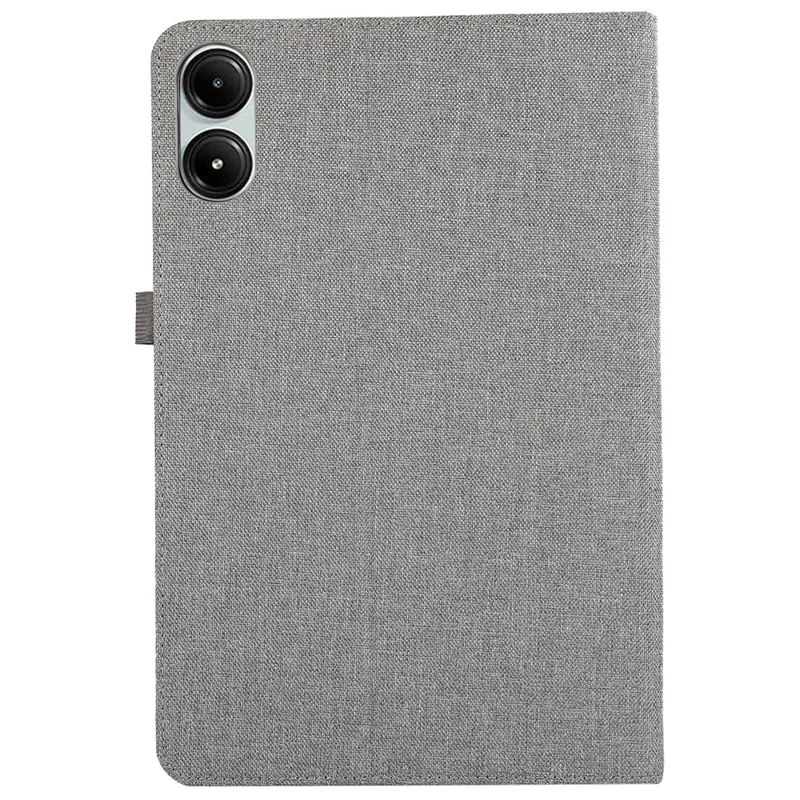 For Xiaomi Redmi Pad Pro / Redmi Pad Pro 5G / Poco Pad Card Holder Cloth Texture Leather Case Tablet Stand Cover - Grey