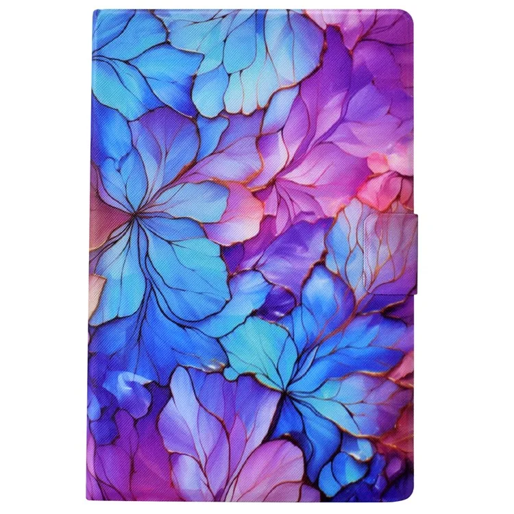 Per iPad Pro 11 (2018) / (2020) / iPad Air 11 (2024) / Air (2020) / (2022) Case PU Leather Pattern Folio Smart Tablet Cover - Petal