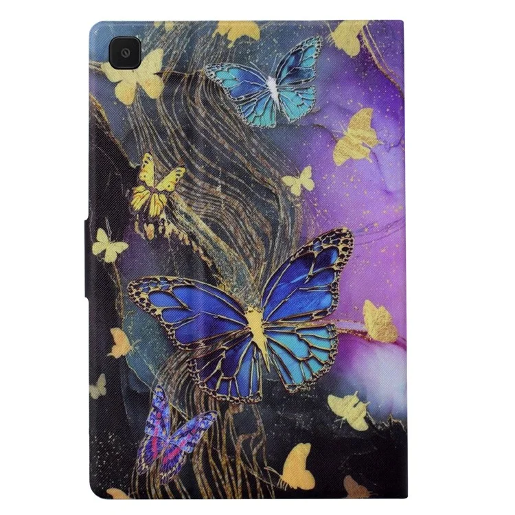 Pour Samsung Galaxy Tab A7 Lite 8.7 pouces T220 / T225 Tablet Case Pattern Printing Card Slot Leather Cover - Golden Butterflies