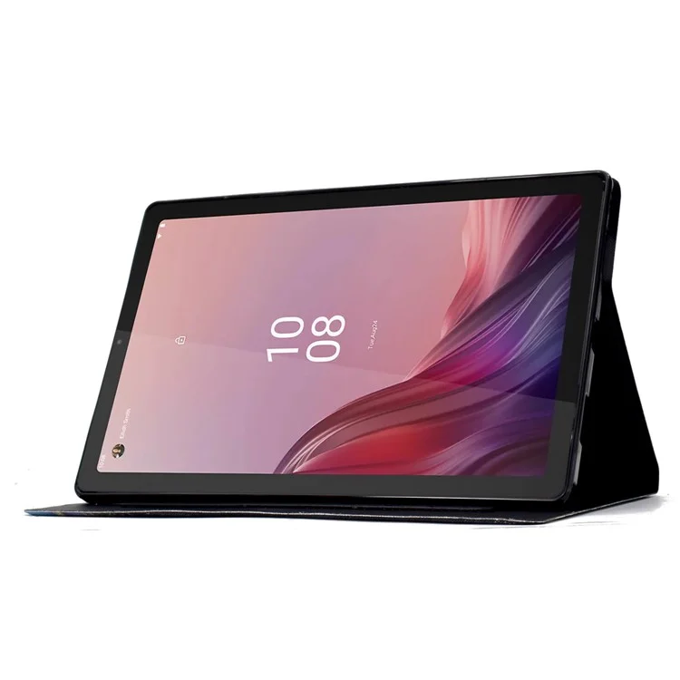 Para Lenovo Tab M9 TB-310FU Caso Padrão Anti-Colisão Capa de Couro com Função Automática de Despertar/Dormir - Borboletas Douradas