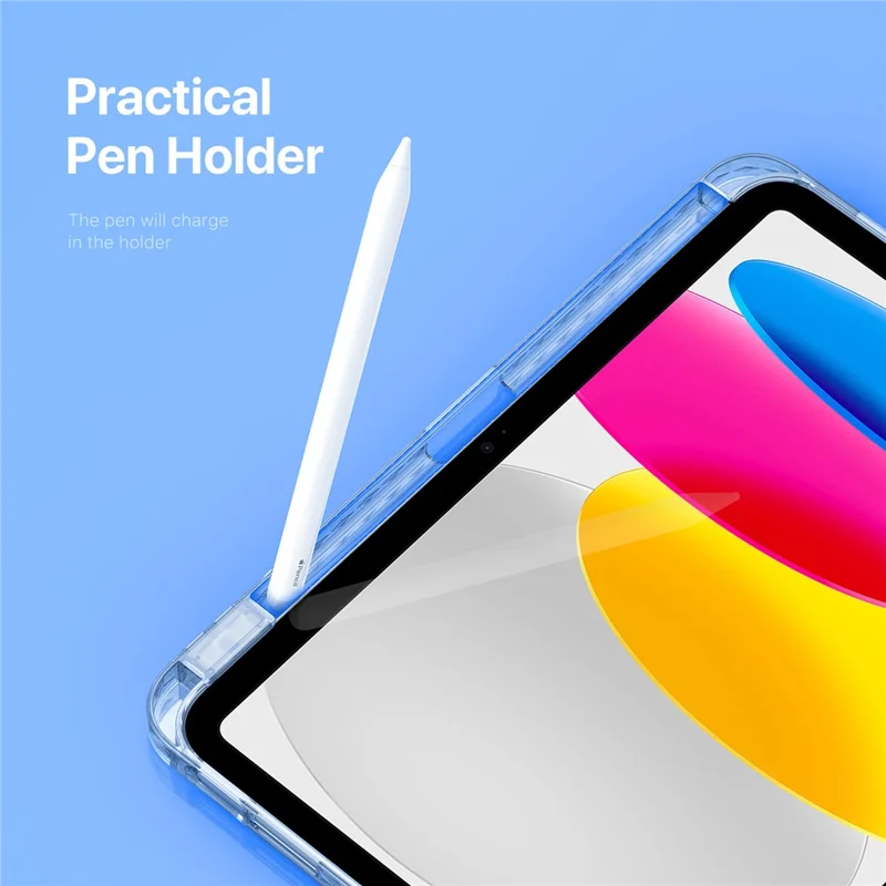 DUX DUCIS Unid Series For iPad (2025) / 10.9 (2022) Tablet Case Clear Auto Wake / Sleep TPU+PC+Leather Shell - Black