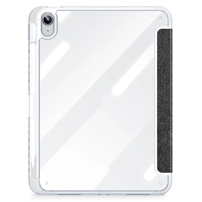 DUX DUCIS Unid Series For iPad (2025) / 10.9 (2022) Tablet Case Clear Auto Wake / Sleep TPU+PC+Leather Shell - Black