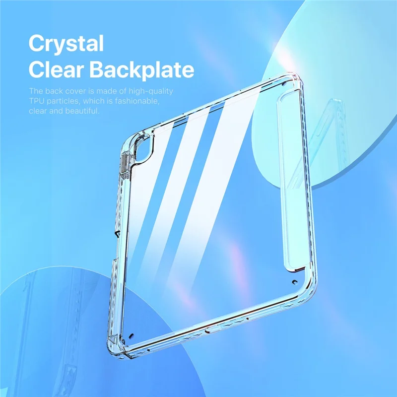 DUX DUCIS Unid Series For iPad (2025) / 10.9 (2022) Tablet Case Clear Auto Wake / Sleep TPU+PC+Leather Shell - Black