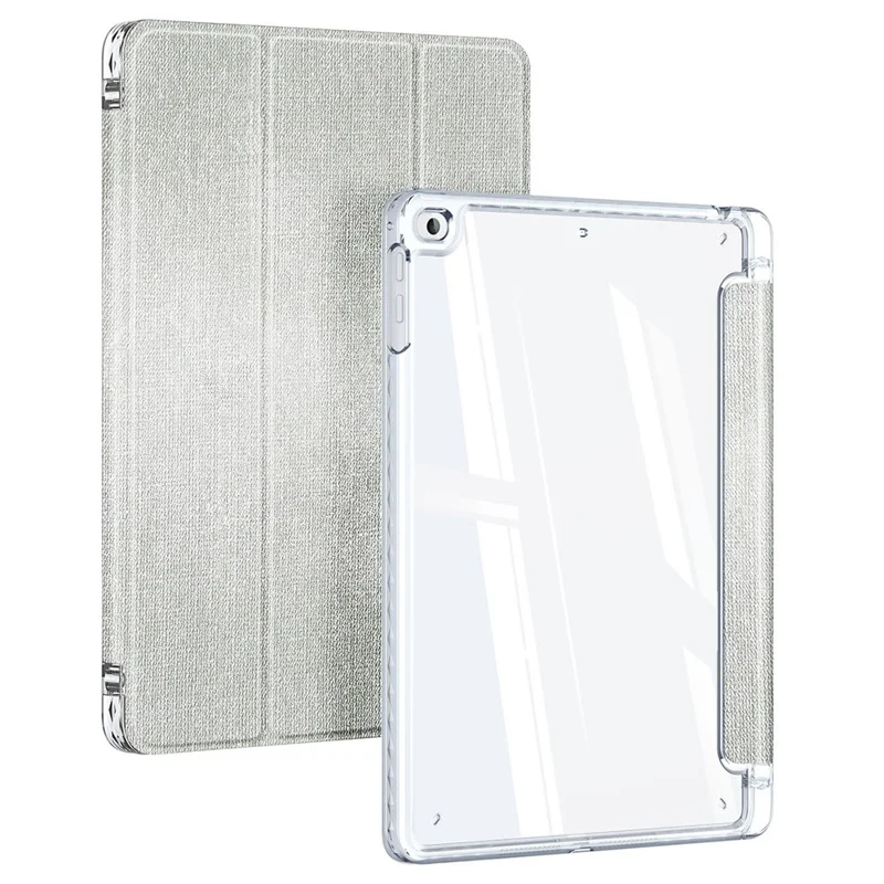 DUX DUCIS Unid Series For iPad 9.7-inch (2017) / (2018) / Air (2013) / Air 2 Case Auto Wake / Sleep PU Leather Clear Back Tablet Cover - Light Green