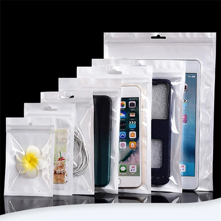 MX-030 100Pcs 15x21cm Clear Packing Bags 12C Pearl Film Zip Lock Sealing Pouches (BPA-free, No FDA Certification)