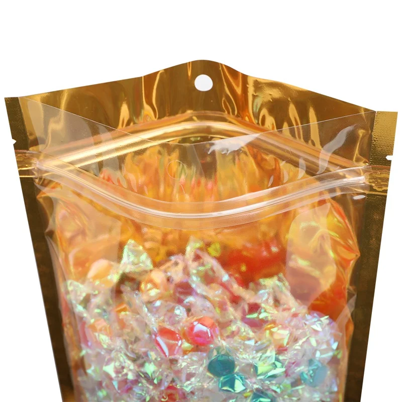 MX-111 100Pcs 20x30+5cm Sealable Stand Up Pouch 16C Food Storage Bags with Clear Front Window
