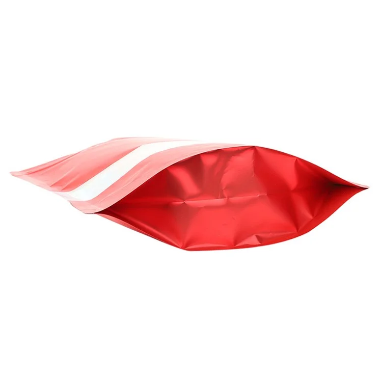MX-104 100 Piezas 15x22+4cm 20C Bolsas Sellantes Transparentes con Diseño de Ventana de Alimentos Bolsas de Almacenamiento (Sin FDA, Sin BPA) - Rojo