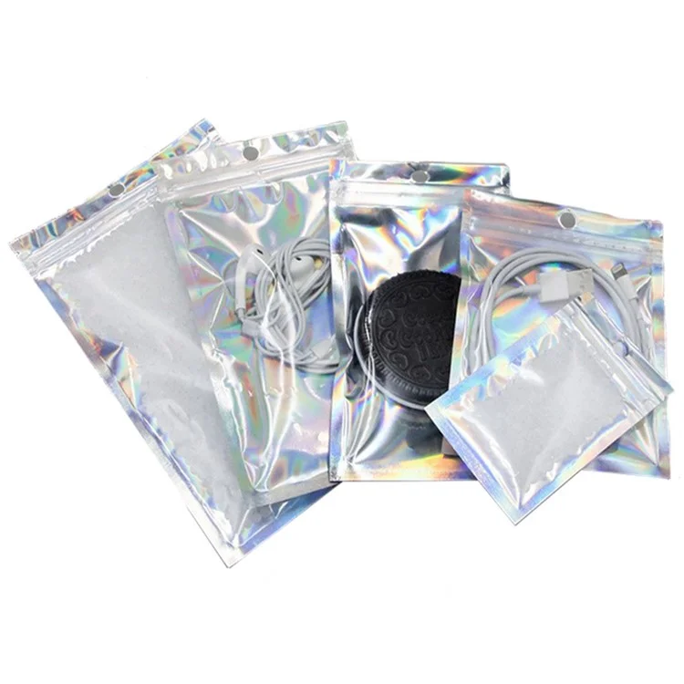 MX-101 100 Piezas Bolsa de sellado Película láser PET+CPP de 14C de grosor Bolsas de almacenamiento de uso múltiple, 18x26cm (Sin FDA, libre de BPA)