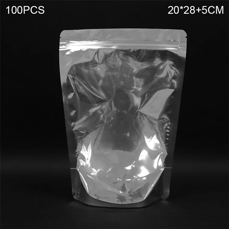 MX-067 100 шт. 20x28+5см 20C Прозрачные пакеты для упаковки продуктов питания с односторонней запечаткой (без сертификации FDA, BPA-Free)