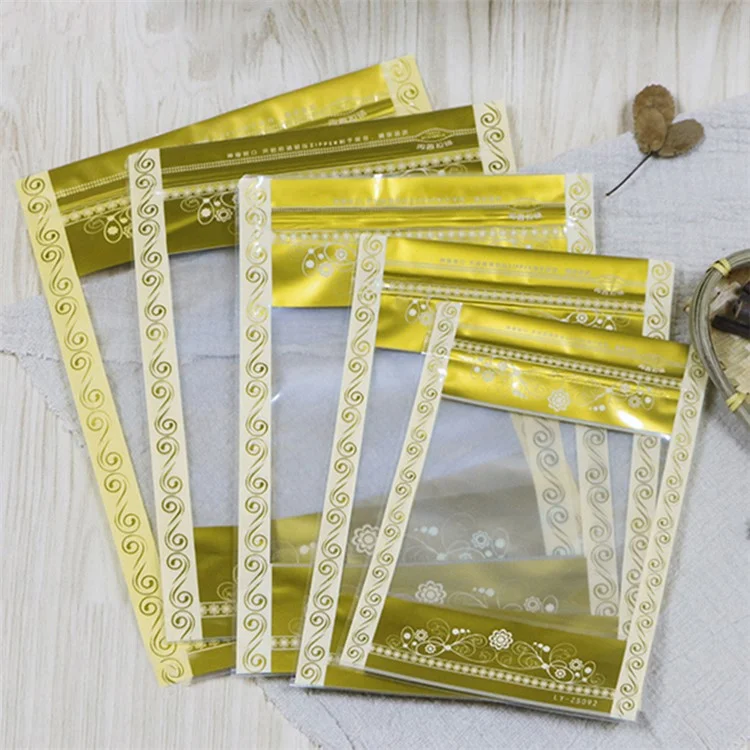 MX-066 100 piezas de 20 x 28 + 4,5 cm 13C Bolsas de sellado transparentes Bolsa de almacenamiento de alimentos Diseño con patrón de encaje (Sin FDA, sin BPA) 