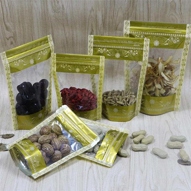 MX-066 100 piezas de 20 x 28 + 4,5 cm 13C Bolsas de sellado transparentes Bolsa de almacenamiento de alimentos Diseño con patrón de encaje (Sin FDA, sin BPA) 