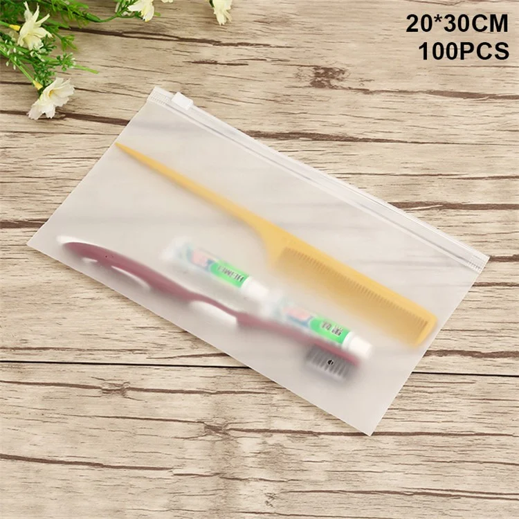 MX-063 100 pezzi 20x30cm Busta con cerniera scorrevole richiudibile Sigillatura impermeabile 16C