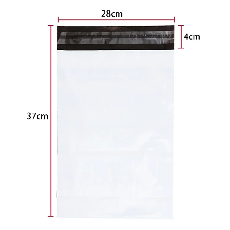 MX-060 100Pcs 28x37+4cm Shipping Bags 11C Mailing Package Bags with Self Sealing Adhesive Strip - White