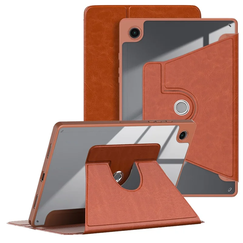 Per Samsung Galaxy Tab A8 10.5 (2021) sm-x200 / sm-x205 Custodia in pelle+acrilico+TPU Auto Wake / Sleep Tablet Cover - Marrone