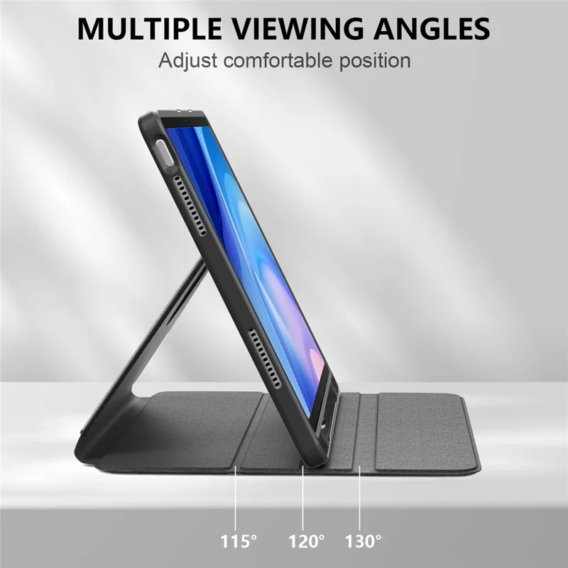 Per Lenovo Tab M11 TB330 / Xiaoxin Pad 11 2024 Custodia Supporto Ruotabile PU Pelle+Acrilico+TPU Cover Tablet - Nero
