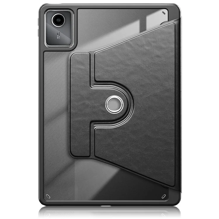 Per Lenovo Tab M11 TB330 / Xiaoxin Pad 11 2024 Custodia Supporto Ruotabile PU Pelle+Acrilico+TPU Cover Tablet - Nero