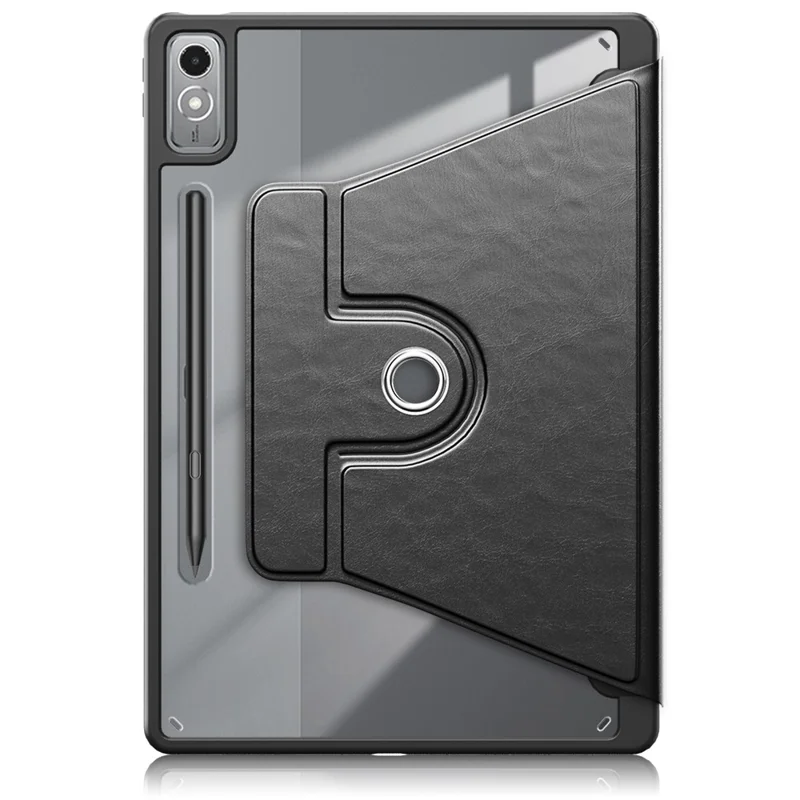 Per Lenovo Tab P12 TB371FC Custodia in Pelle + Acrilico + TPU Supporto Tablet Cover con Funzione Risveglio / Sospensione Automatica - Nero