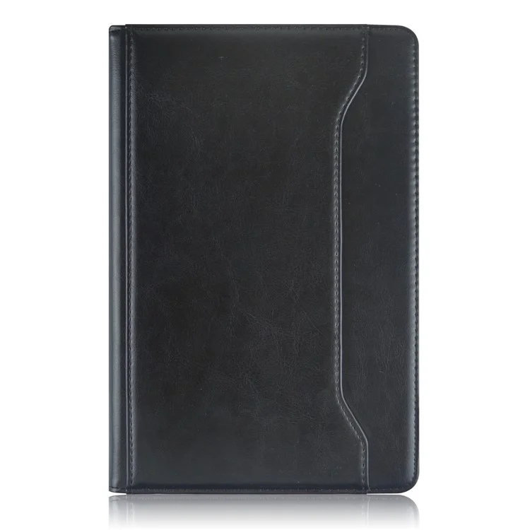 Para Samsung Galaxy Tab S7 T870 T875 / Tab S8 / Tab S9 X710 / Tab S9 FE X510 Funda Giratoria de Pie Cubierta de Tableta de Cuero - Negro