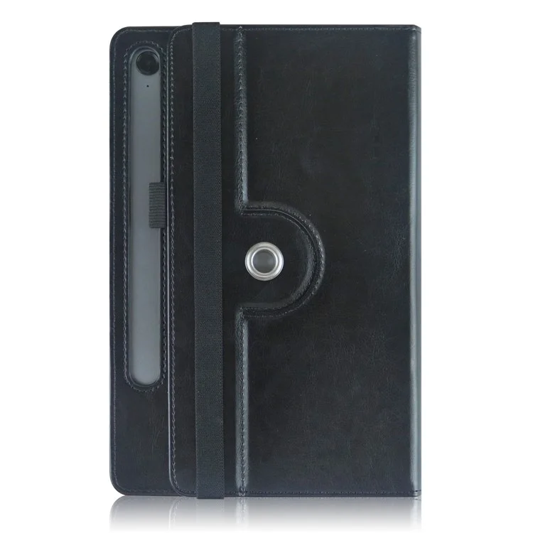 Para Samsung Galaxy Tab S7 T870 T875 / Tab S8 / Tab S9 X710 / Tab S9 FE X510 Funda Giratoria de Pie Cubierta de Tableta de Cuero - Negro