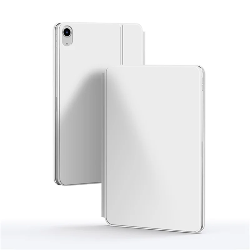 Voor iPad (2025) / 10.9 (2022) Magnetische Zwevende Bluetooth-compatibele Toetsenbord + Lederen Tablet Hoes - Wit
