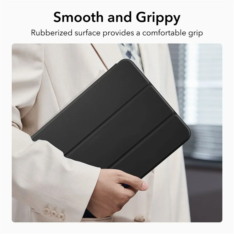 ESR 1B187 Rebound Magnetic Series for iPad (2025) / 10.9 (2022) Leather Case Stand Tablet Cover - Grey