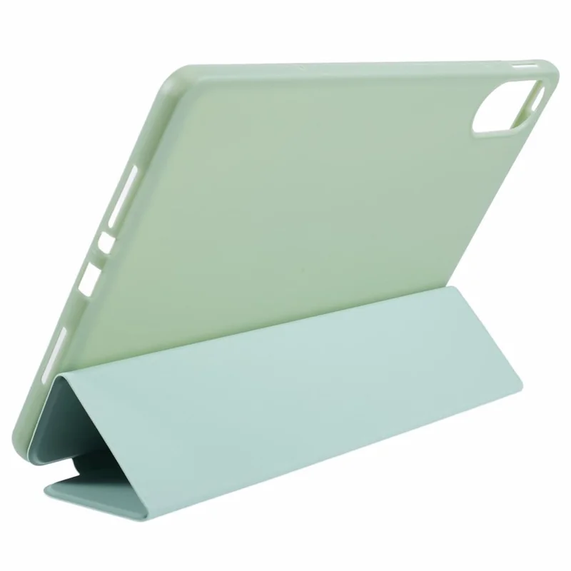 Para Xiaomi Redmi Pad Pro / Redmi Pad Pro 5G / Poco Pad Case PU Leather+Silicone Tri-Fold Stand Pro / Poco Padtective Cover - Verde Claro