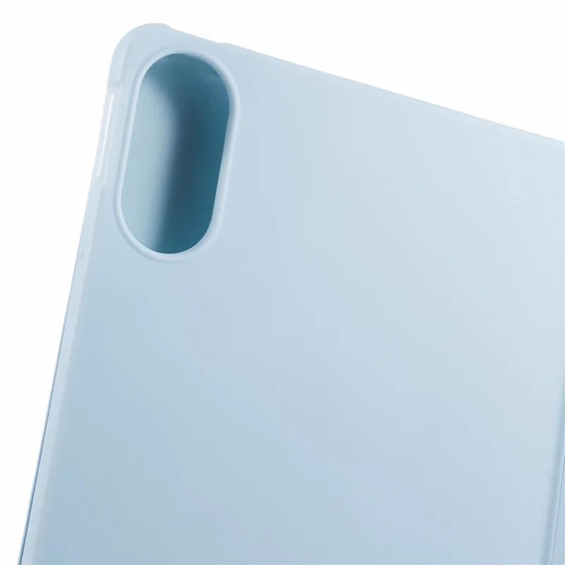For Xiaomi Redmi Pad Pro / Redmi Pad Pro 5G / Poco Pad Case PU Leather+Silicone Tri-Fold Stand Pro / Poco Padtective Cover - Baby Blue
