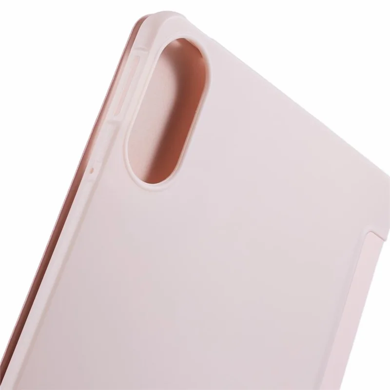 For Xiaomi Redmi Pad Pro / Redmi Pad Pro 5G / Poco Pad Case PU Leather+Silicone Tri-Fold Stand Pro / Poco Padtective Cover - Pink