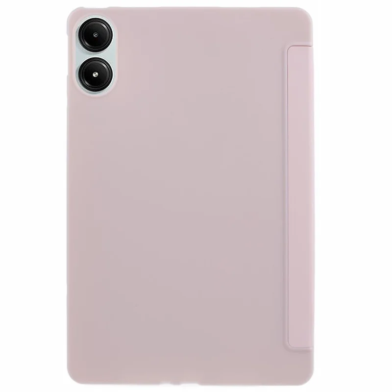 For Xiaomi Redmi Pad Pro / Redmi Pad Pro 5G / Poco Pad Case PU Leather+Silicone Tri-Fold Stand Pro / Poco Padtective Cover - Pink