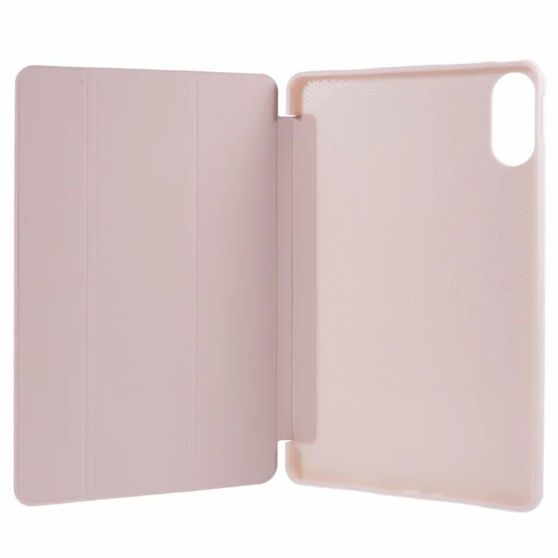 For Xiaomi Redmi Pad Pro / Redmi Pad Pro 5G / Poco Pad Case PU Leather+Silicone Tri-Fold Stand Pro / Poco Padtective Cover - Pink