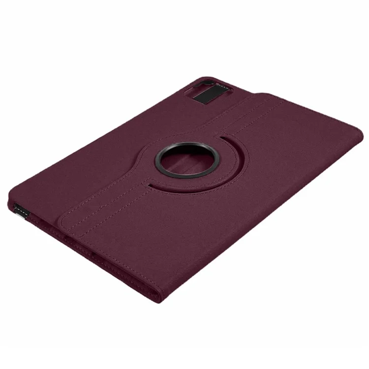 Para Xiaomi Pad 6S Pro 12.4 Capa Suporte Rotativo de Couro PU + PC Capa de Tablet com Banda Elástica - Roxo
