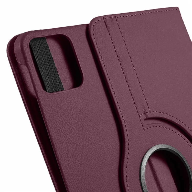 Para Xiaomi Pad 6S Pro 12.4 Capa Suporte Rotativo de Couro PU + PC Capa de Tablet com Banda Elástica - Roxo