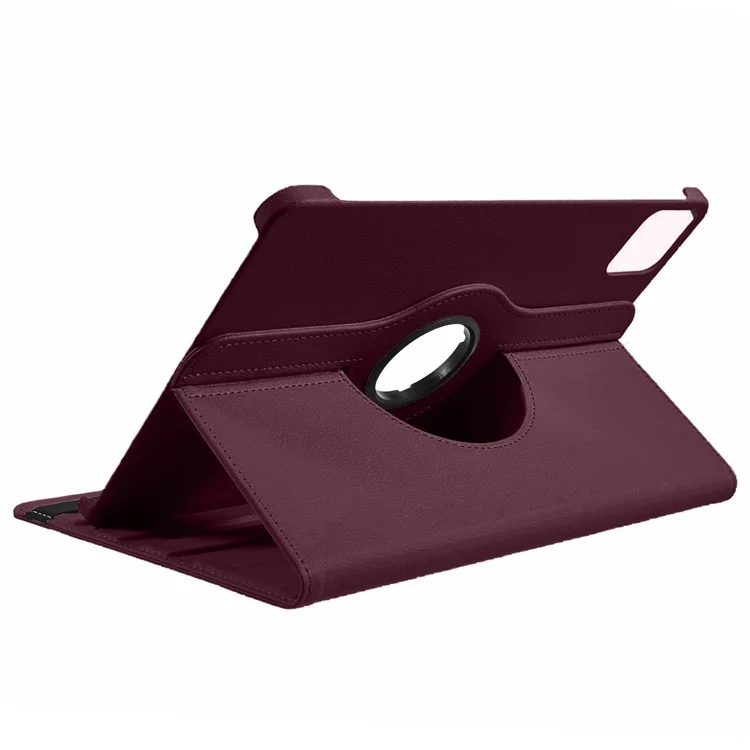 Para Xiaomi Pad 6S Pro 12.4 Capa Suporte Rotativo de Couro PU + PC Capa de Tablet com Banda Elástica - Roxo