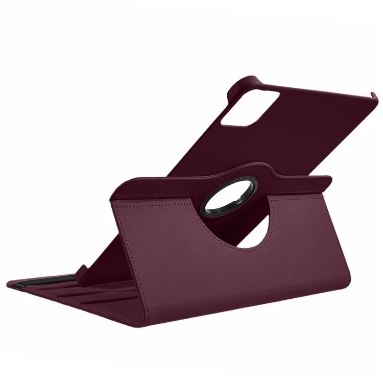 Para Xiaomi Pad 6S Pro 12.4 Capa Suporte Rotativo de Couro PU + PC Capa de Tablet com Banda Elástica - Roxo