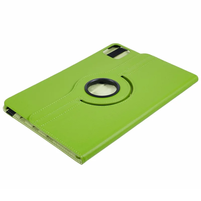 For Xiaomi Pad 6S Pro 12.4 Case Rotating Stand PU Leather+PC Tablet Cover with Elastic Band - Green