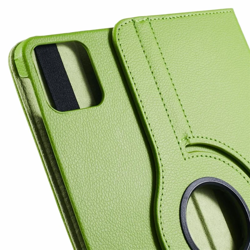 For Xiaomi Pad 6S Pro 12.4 Case Rotating Stand PU Leather+PC Tablet Cover with Elastic Band - Green