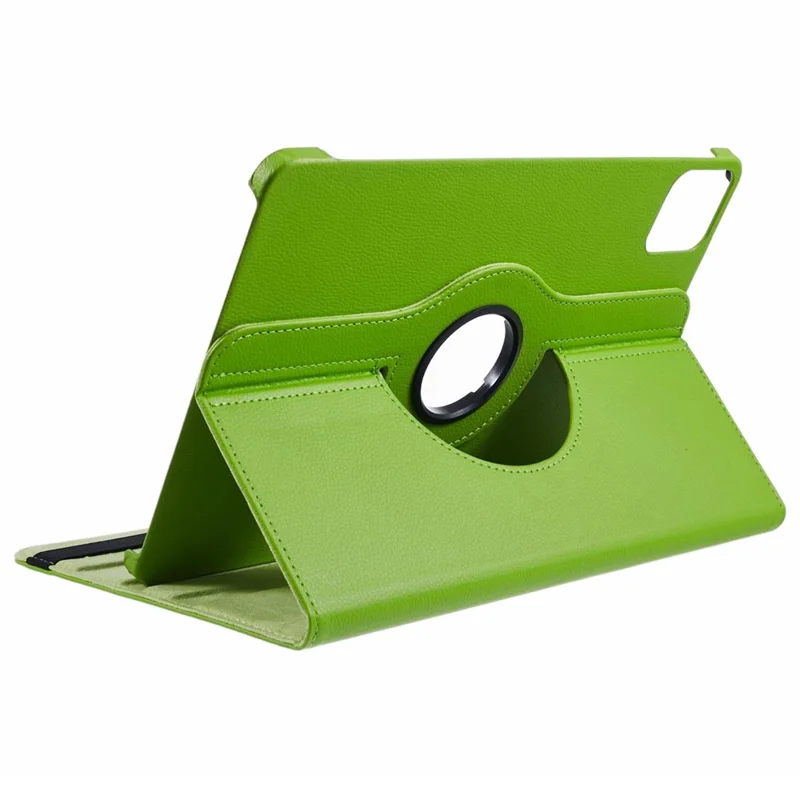 For Xiaomi Pad 6S Pro 12.4 Case Rotating Stand PU Leather+PC Tablet Cover with Elastic Band - Green