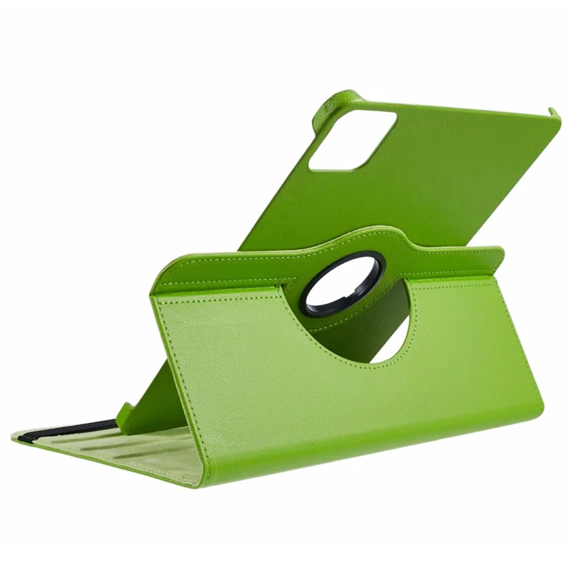 For Xiaomi Pad 6S Pro 12.4 Case Rotating Stand PU Leather+PC Tablet Cover with Elastic Band - Green