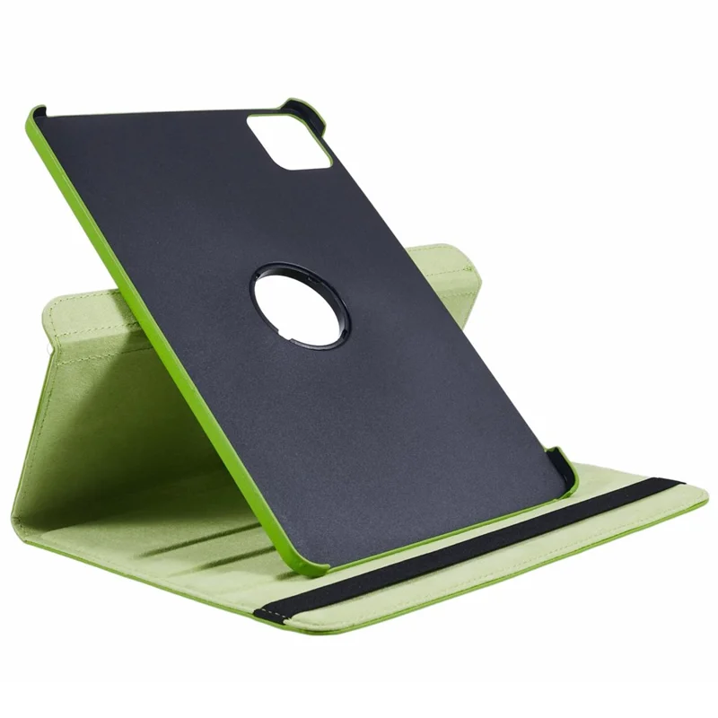 For Xiaomi Pad 6S Pro 12.4 Case Rotating Stand PU Leather+PC Tablet Cover with Elastic Band - Green