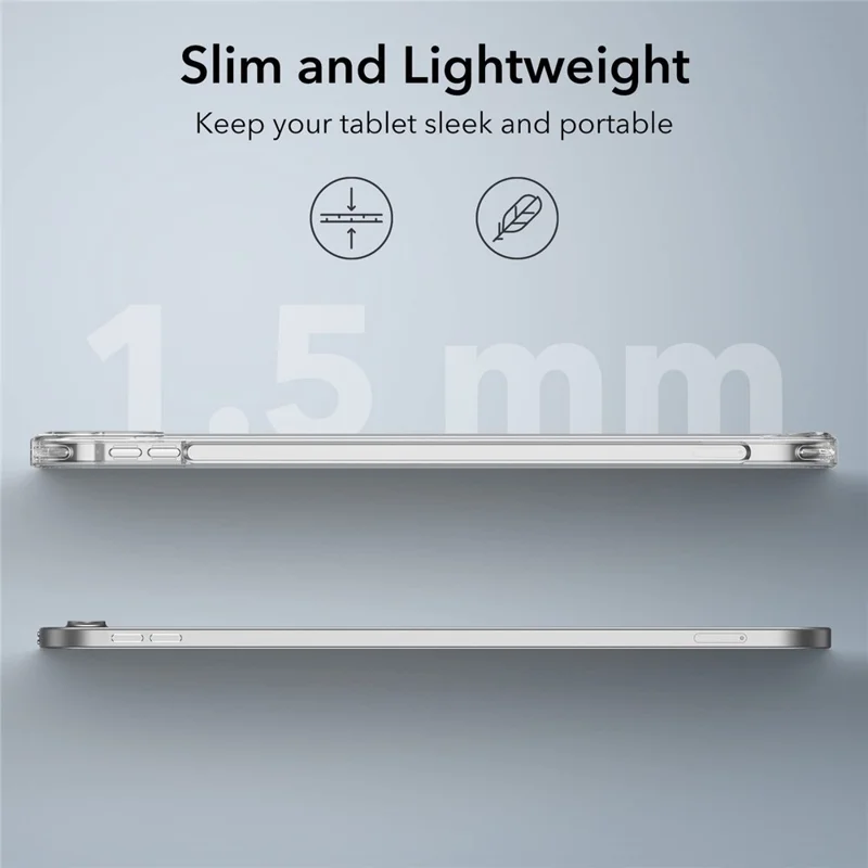 ESR 1B180 Classic Hybrid Back Case for iPad (2025) / 10.9 (2022) Clear PC Back Tablet Shell