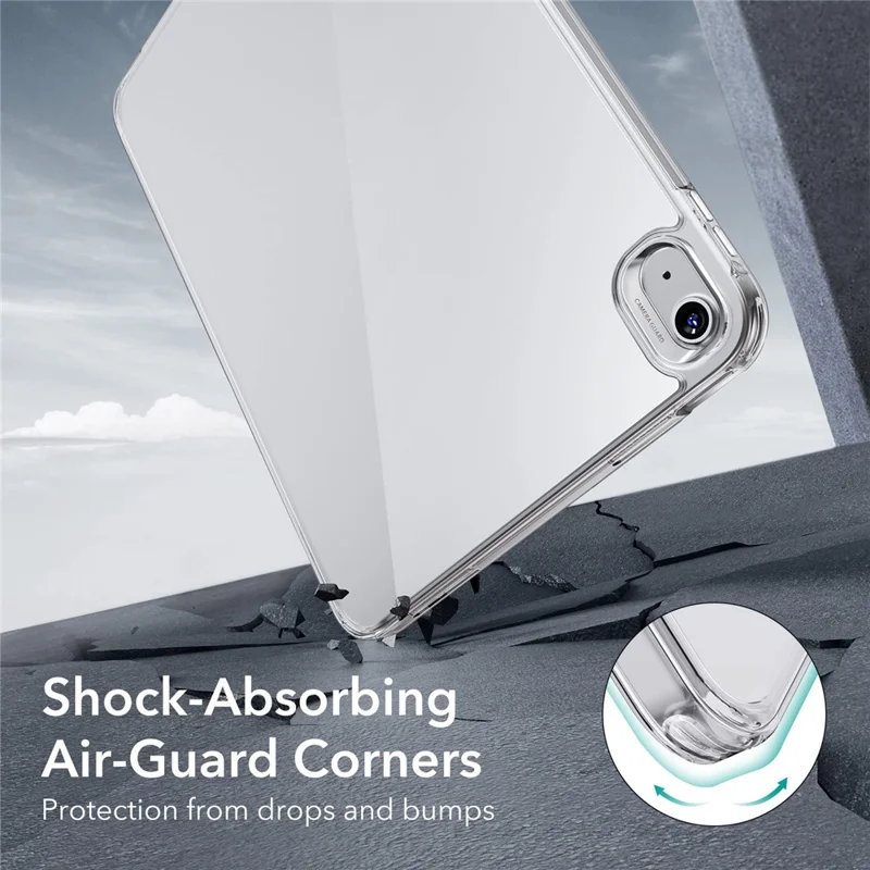 ESR 1B180 Classic Hybrid Back Case for iPad (2025) / 10.9 (2022) Clear PC Back Tablet Shell