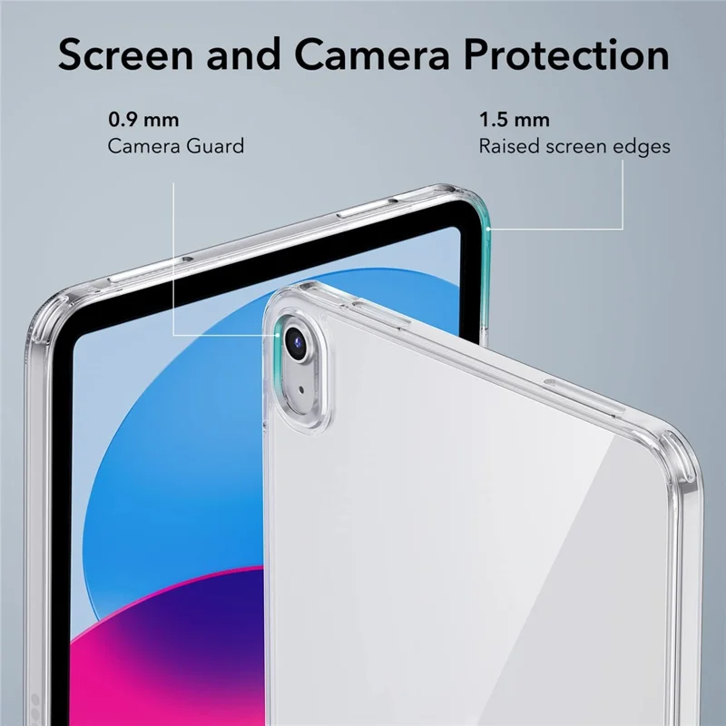 ESR 1B180 Classic Hybrid Back Case for iPad (2025) / 10.9 (2022) Clear PC Back Tablet Shell