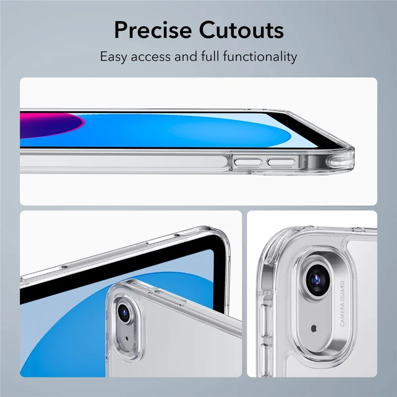 ESR 1B180 Classic Hybrid Back Case for iPad (2025) / 10.9 (2022) Clear PC Back Tablet Shell